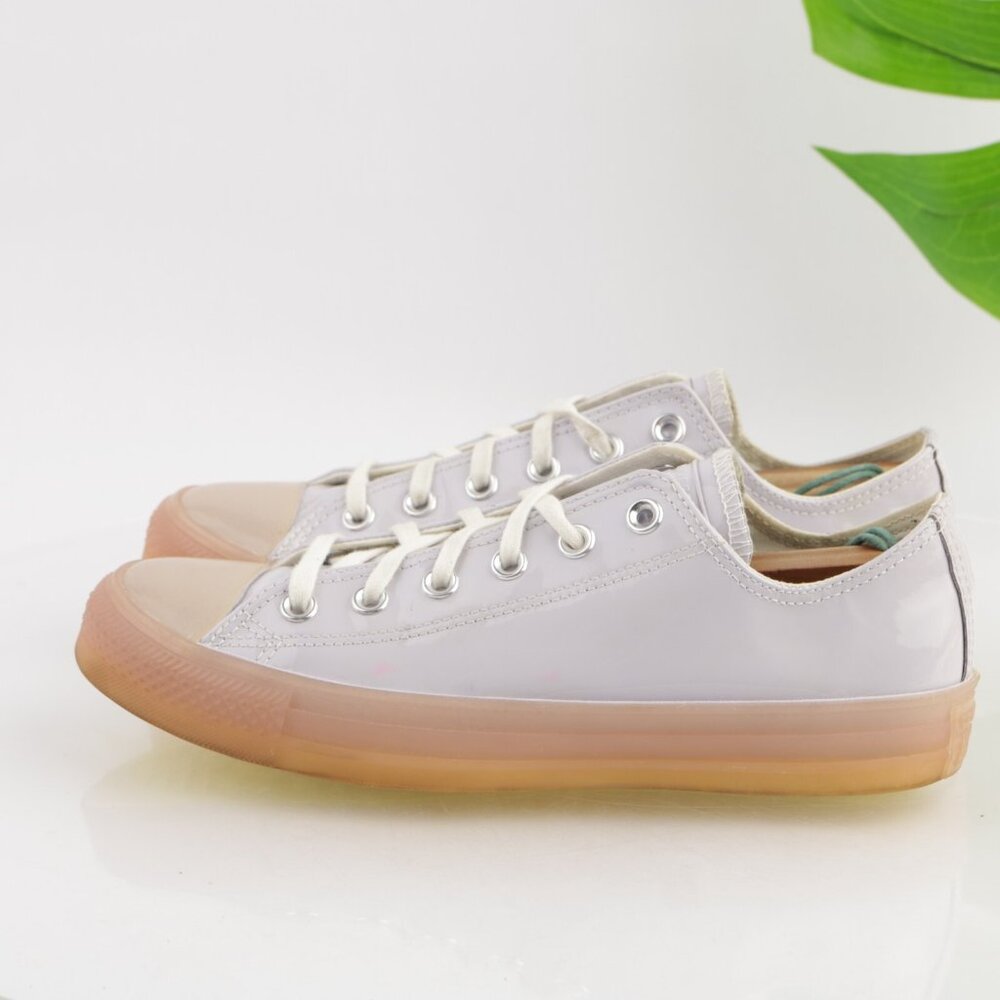 Converse Chuck Taylor Womens Glow Sneakers Size 9 Light Purple Patent Shoes Low - Picture 5 of 12